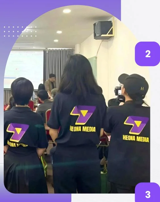Hậu trường tác nghiệp & Đội ngũ Media Heona ghi hình trực tiếp tại sự kiện