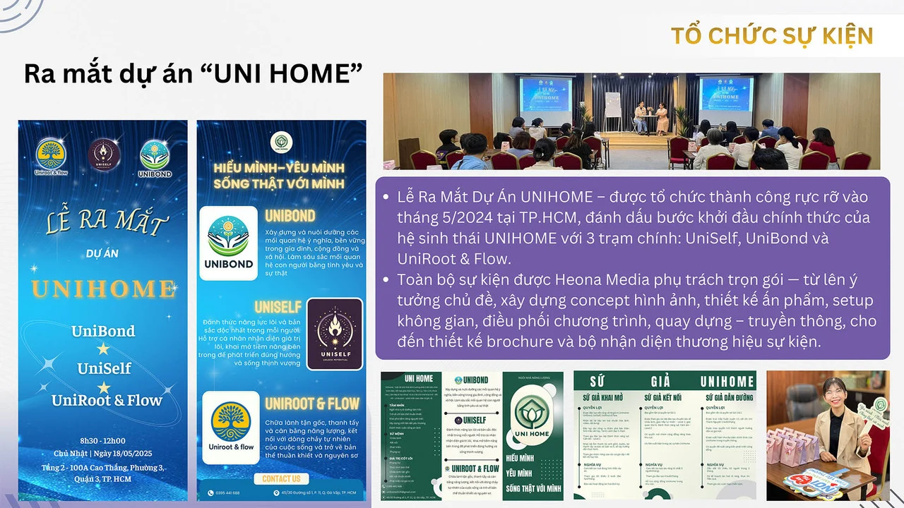 Dự án thực tế: Lễ ra mắt hệ sinh thái giáo dục UniHome — Nhận diện & Sự kiện